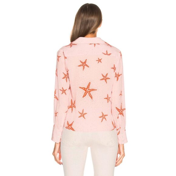 RIXO Jamie Top Blouse Starfish Pink Size Medium - Picture 3 of 8